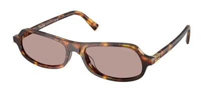 Miu Miu Mub10su 14l20i Women's Sunglasses Tortoiseshell Size 55 In Multi