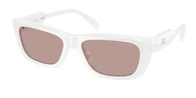 Miu Miu Mub12s 20m20i Women's Sunglasses White Size 56