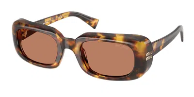 Miu Miu Mub13s 14l90q Women's Sunglasses Tortoiseshell Size 52 In Pattern