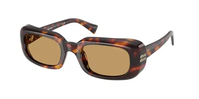 Miu Miu Mub13sf Asian Fit 27l10y Women's Sunglasses Tortoiseshell Size 52 In Brown