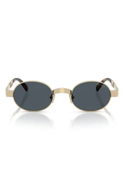 Miu Miu Mub51s 47mm Oval Sunglasses In Gold