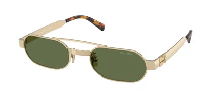 Miu Miu Mub52s Zvn71a Women's Sunglasses Gold Size 52 In Pale Gold