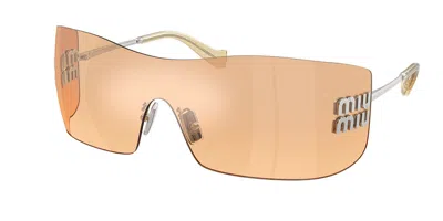Miu Miu Mub53s 1bc80y Women's Sunglasses Silver Size 144 In Black