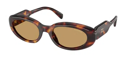 Miu Miu Muc01s 27l10y Women's Sunglasses Tortoiseshell Size 53
