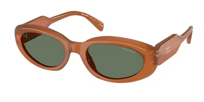 Miu Miu Muc01s 29l70l Women's Sunglasses Orange Size 53 In Opaline Warm Orange