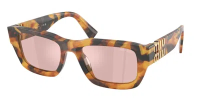 Miu Miu Muc04s 24q91c Women's Sunglasses Tortoiseshell Size 53