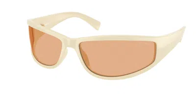 Miu Miu Muc06su 21d90x Men's Sunglasses White Size 69 In Milky