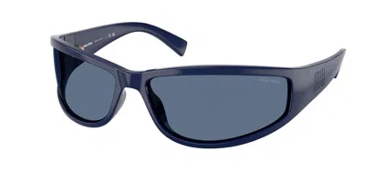 Miu Miu Muc06su 22n51a Men's Sunglasses Blue Size 69