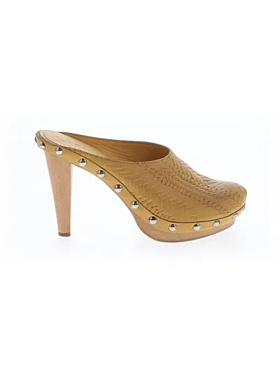 Pre-owned Miu Miu Mule/clog In Yellow