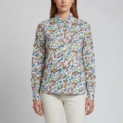 Pre-owned Miu Miu Multicolor Arrow Print Cotton Button Up Shirt M