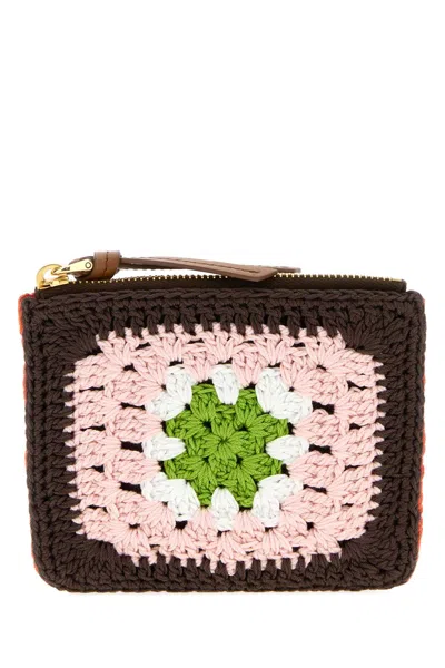 Miu Miu Multicolor Crochet Card Holder