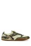 Miu Miu Fabric And Leather Low-top Sneakers In Multi