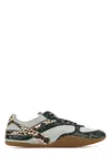 Miu Miu Gymnasium Technical Fabric And Python-print Ayers Leather Sneakers In Multi
