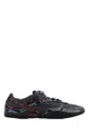 Miu Miu Gymnasium Technical Fabric And Python-print Ayers Leather Sneakers In Black