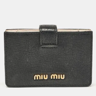 Pre-owned Miu Miu Multicolor Leather Accordion Card Holder