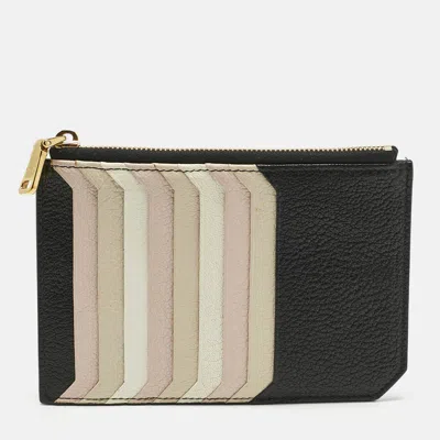 Pre-owned Miu Miu Multicolor Madras Leather Zip Card Holder