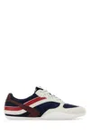 Miu Miu Multicolor Tech Fabric And Suede Gymnasium Sneakers In Animal Print