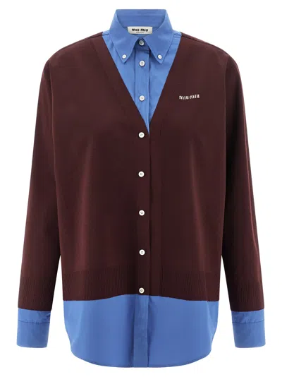 Miu Miu Multicolor Virgin Wool Women's Blouse