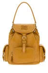 Miu Miu Mustard Leather Backpack Whisky Zaini In Yellow