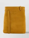 Miu Miu Mustard Suede Crossbody Bag