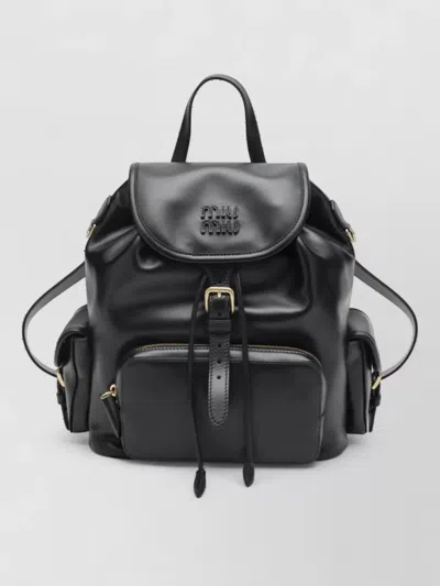 Miu Miu Na Backpack In Black