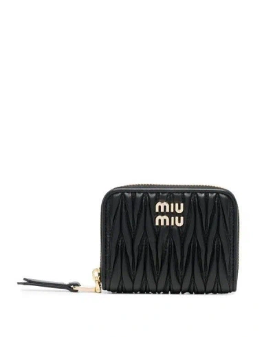 Miu Miu Napa Leather Coin Purse In Black