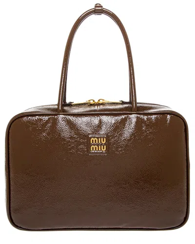 Miu Miu Naplack Leather Satchel
