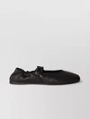 Miu Miu Black Nappa Leather Ballerinas In Multi
