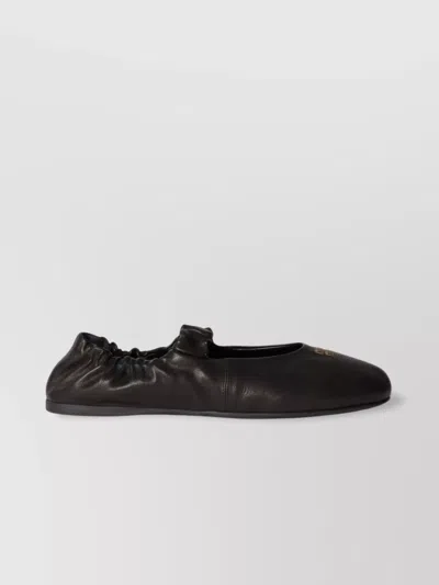 MIU MIU NAPPA AVIATOR BALLERINA SHOES