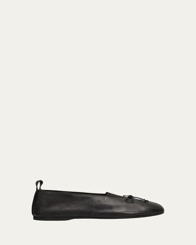 Miu Miu Nappa Leather Ballerina Flats In Animal Print