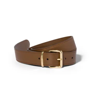 Miu Miu Nappa Leather Belt In Brown