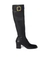 Miu Miu Nappa Leather Boots With Buckle In Black