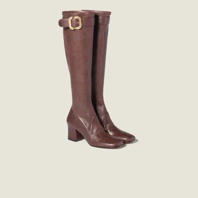 MIU MIU NAPPA LEATHER BOOTS WITH BUCKLE