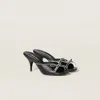 Miu Miu Nappa Leather Bow Mules