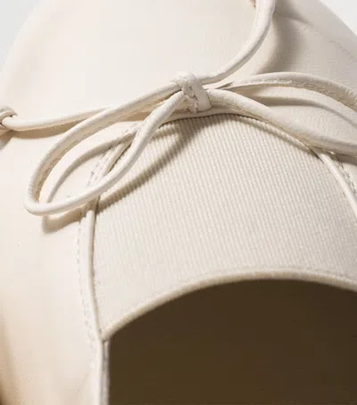 Miu Miu Nappa Leather Élan Ballet Flats In White