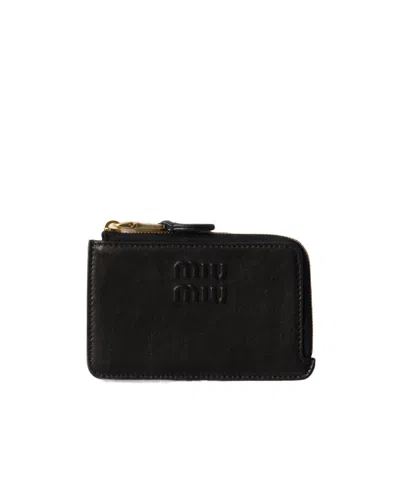 Miu Miu Nappa Leather Envelope Card Holder In White