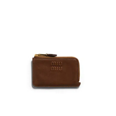 Miu Miu Nappa Leather Envelope Card Holder In Pattern