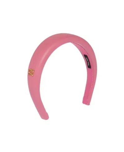Miu Miu Nappa Leather Headband