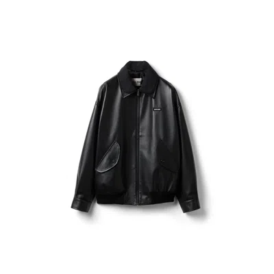 Miu Miu Nappa Leather Jacket In Black