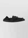 Miu Miu Nappa Leather Loafers Featuring Elasticated Trim In Black