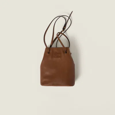 Miu Miu Nappa Leather Mini-bag In Oak