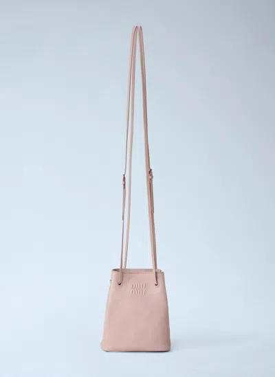 Miu Miu Nappa Leather Mini Bag In Orange