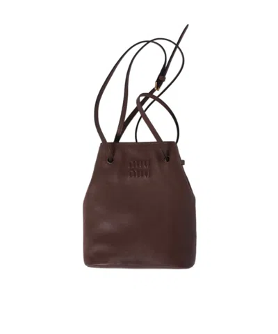 Miu Miu Nappa Leather Mini-bag In Orange