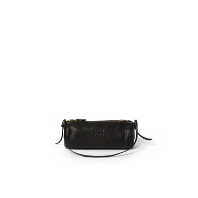 Miu Miu Nappa Leather Pouch In Black