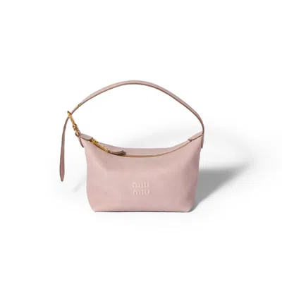 Miu Miu Nappa Leather Pouch In White