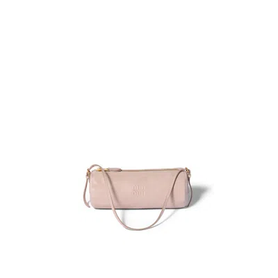 Miu Miu Nappa Leather Pouch In Pink
