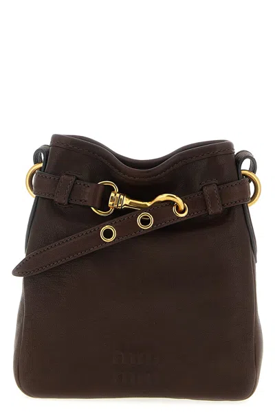MIU MIU NAPPA LEATHER SHOULDER STRAP