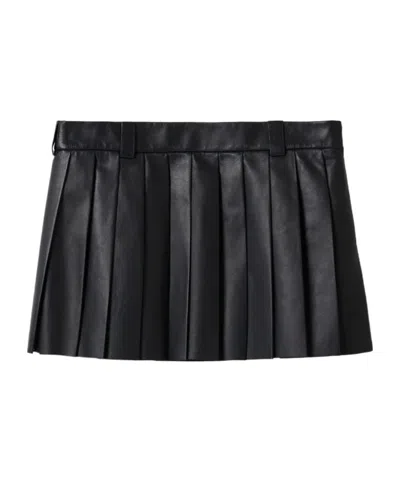 Miu Miu Nappa Leather Skirt In Animal Print