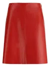 Miu Miu Nappa Leather Skirt Clothing In Red