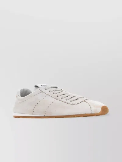 MIU MIU NAPPA LEATHER SNEAKERS CONTRAST SOLE